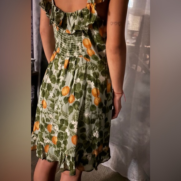 Women Reformation Embry Dress Orange Grove - Picture 7 of 11